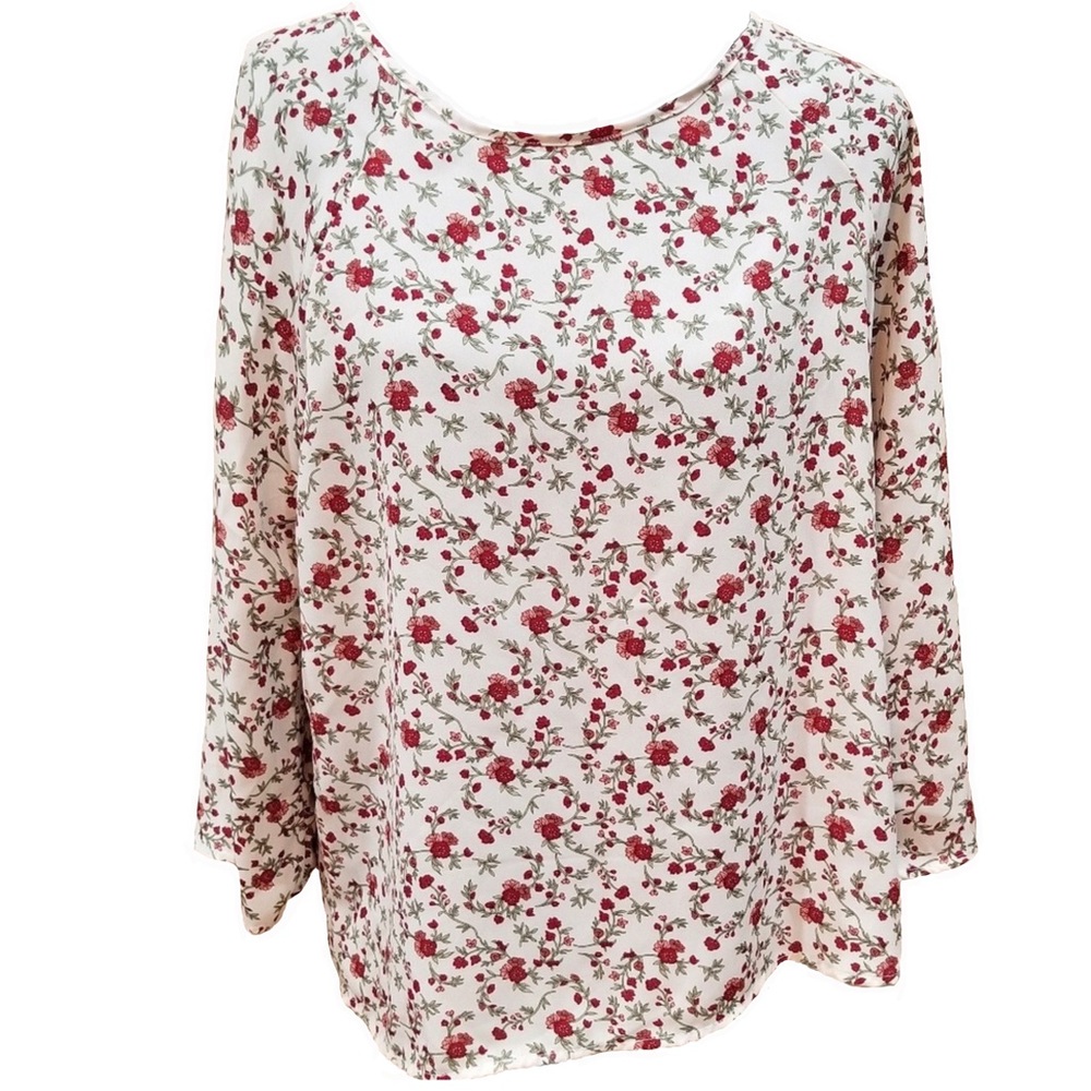 Papermoon Stitch Fix Cream Floral Blouse